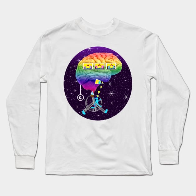 Creative Diner Brain Serving Ideas 24/7 Long Sleeve T-Shirt by Art by Deborah Camp